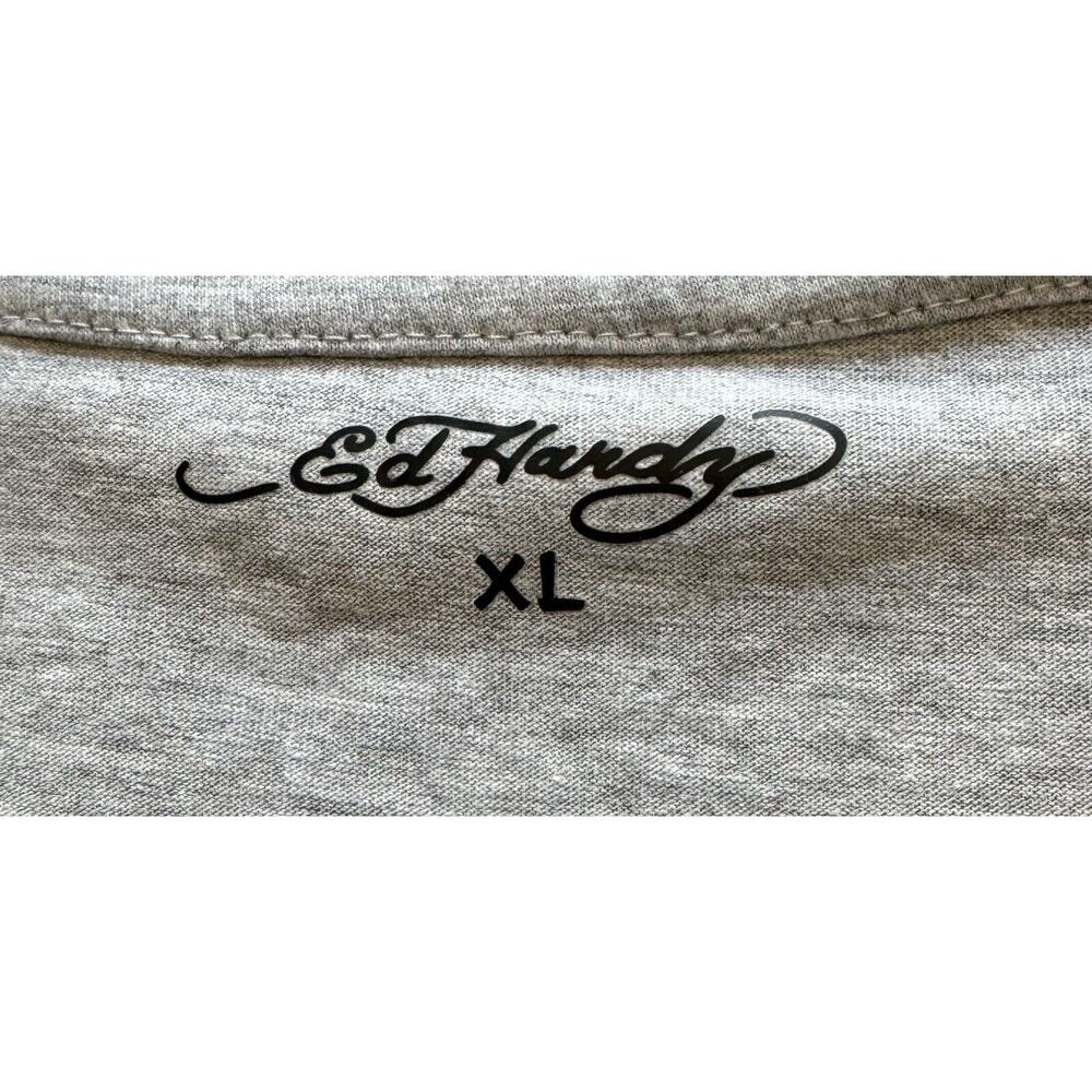 Ed Hardy Men’s Studded Graphic Print Shirt Size XL, New, Snake, Skull, New York - Picture 5 of 6